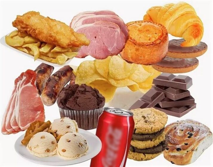 Skadelige fødevarer forbudt under vægttabsprocessen